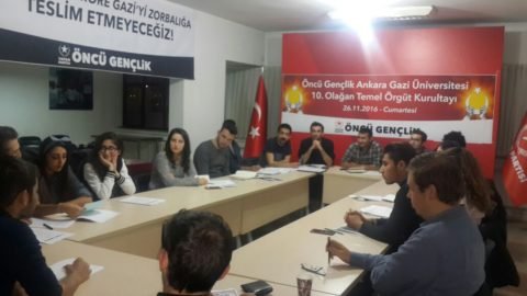 GAZİ ÜNİVERSİTESİ ÖNCÜ GENÇLİK TEMEL ÖRGÜT KURULTAYINI GERÇEKLEŞTİRDİ