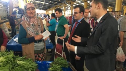 VATAN’IN GENÇ ADAYLARI KONYA’DA PAZARLARI ZİYARET ETTİ